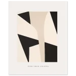 Abstract 'Find Your Calling' Monochrome Art Print – Premium Matte Paper Poster in Multiple Sizes