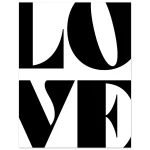 Minimalist 'LOVE' Typographic Art Print - Premium Matte Paper Poster in Various Sizes - Image 5
