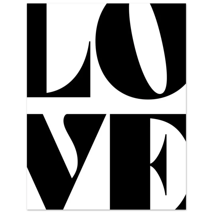 Minimalist 'LOVE' Typographic Art Print - Premium Matte Paper Poster in Various Sizes - Image 5