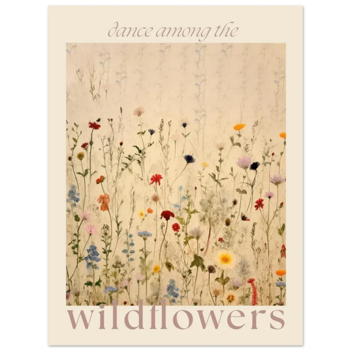 Dance Among the Wildflowers - Premium Matte Paper Poster | Vintage-Inspired Botanical Art in Multiple Sizes - Image 2