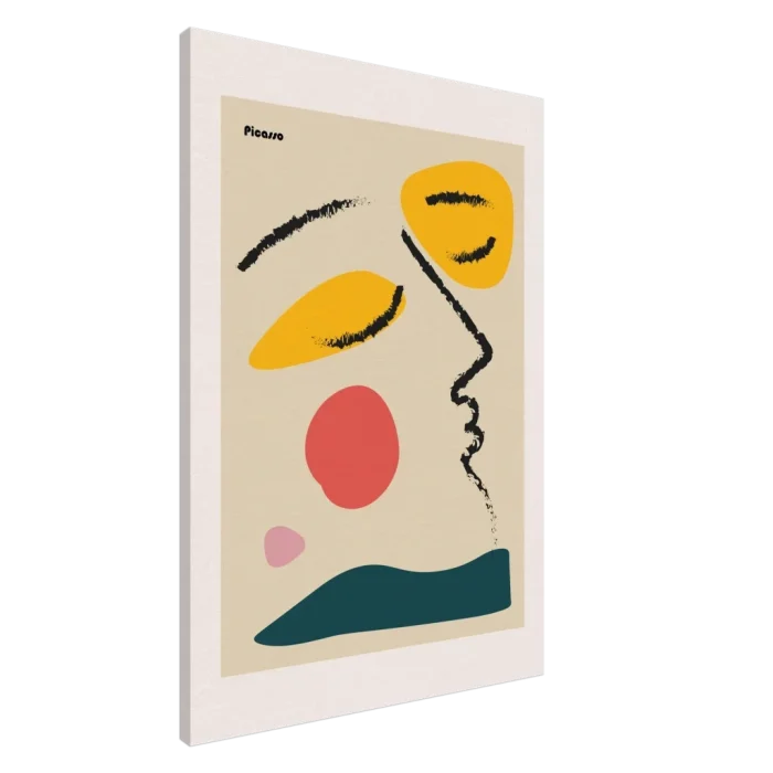 Abstract Picasso Face Poster – Modern Organic Shapes Wall Art with Bold Color Palette - Image 3