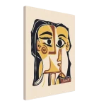 Abstract Cubist Face Canvas Art – Modern Expressionist Wall Decor in Warm Tones, Your Choice of Sizes - Image 5