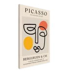 Minimalist Picasso Exhibition Poster - Abstract Faces Modern Art Canvas Print - Image 2