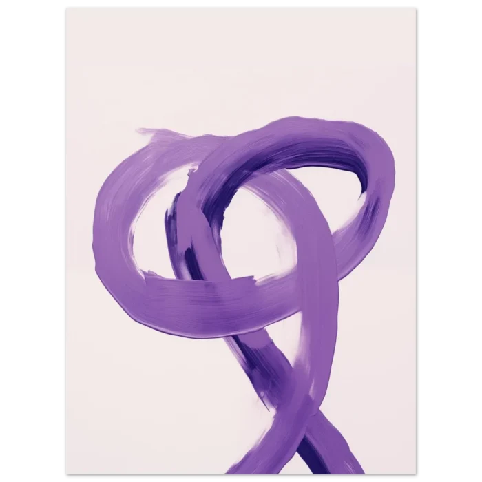 Abstract Purple Swirls - Premium Matte Paper Poster in Multiple Sizes - Image 4