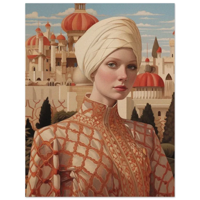 Exotic Eastern Princess Art Print – Premium Matte Paper Poster - Image 5