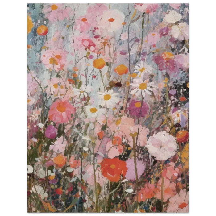 Abstract Wildflower Meadow Art Print - Premium Matte Paper Poster in Multiple Sizes - Image 5
