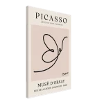 Minimalist Picasso Animal Line Art Poster – Beige & Black Modern Wall Art Canvas - Image 2