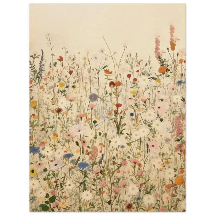Wildflower Meadow Art Print - Premium Matte Paper Poster in Various Sizes - Image 2