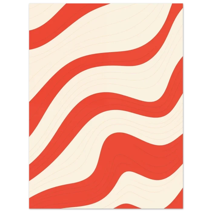 Retro Swirls 40x50 cm - Premium Matte Paper Poster - Image 4