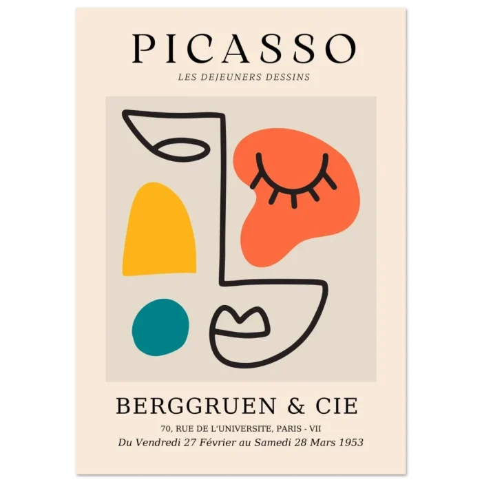 Abstract Picasso Exhibition Poster - Premium Matte Paper Print in Various Sizes - Image 5