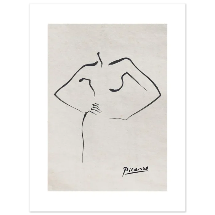 Minimalist Picasso Line Art Poster - Abstract Female Form in Various Sizes - Image 4