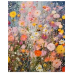 Abstract Floral Meadow: Vibrant Expressionist Wildflower Art Poster - Premium Matte Finish