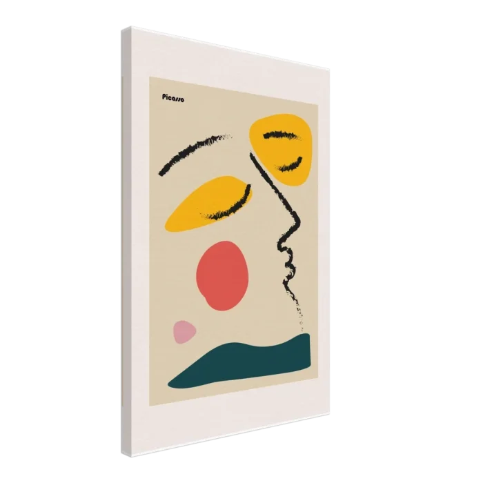 Abstract Picasso Face Poster – Modern Organic Shapes Wall Art with Bold Color Palette - Image 2
