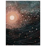 Cosmic Sunrise Abstract Art Poster - 40 x 50 Premium Matte Paper for a Luminous Touch - Image 5