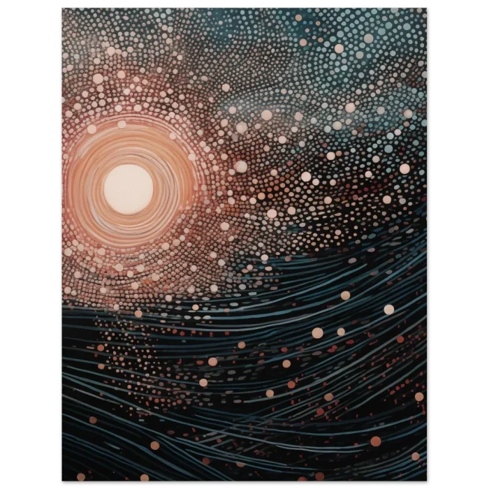 Cosmic Sunrise Abstract Art Poster - 40 x 50 Premium Matte Paper for a Luminous Touch - Image 5