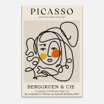 Picasso Abstract Face Canvas Print – Modern Line Art Exhibition Poster in Your Choice of Size - Image 6