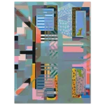 Abstract Geometric Dreamscape Poster - Premium Matte Paper for Modern Art Lovers - Image 2