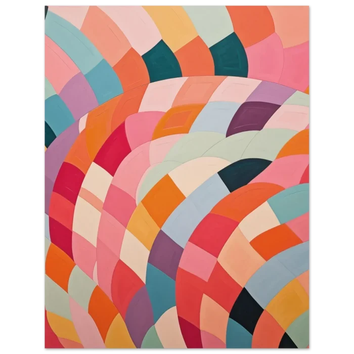 Abstract Swirls & Waves - Premium Matte Paper Poster, Vibrant Geometric Art in Your Choice of Six Sizes - Image 5