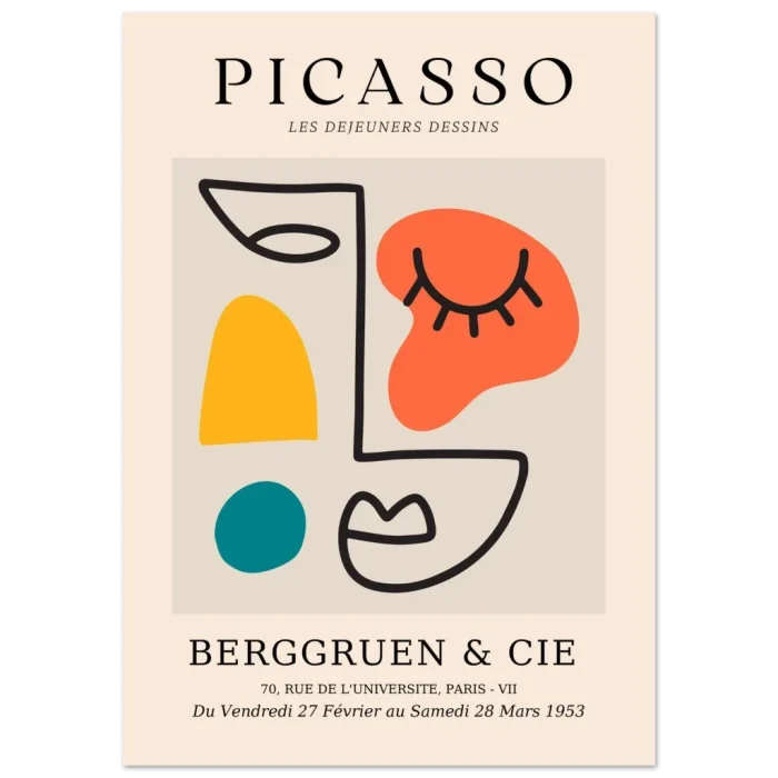 Abstract Picasso Exhibition Poster - Premium Matte Paper Print in Various Sizes - Image 8