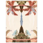 Abstract Oasis | Warm Hues Palm Tree Reflections - Premium Matte Paper Poster - Image 2