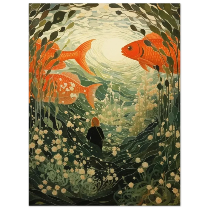 Enchanted Underwater Garden Art Print - Premium Matte Paper Poster - Image 3