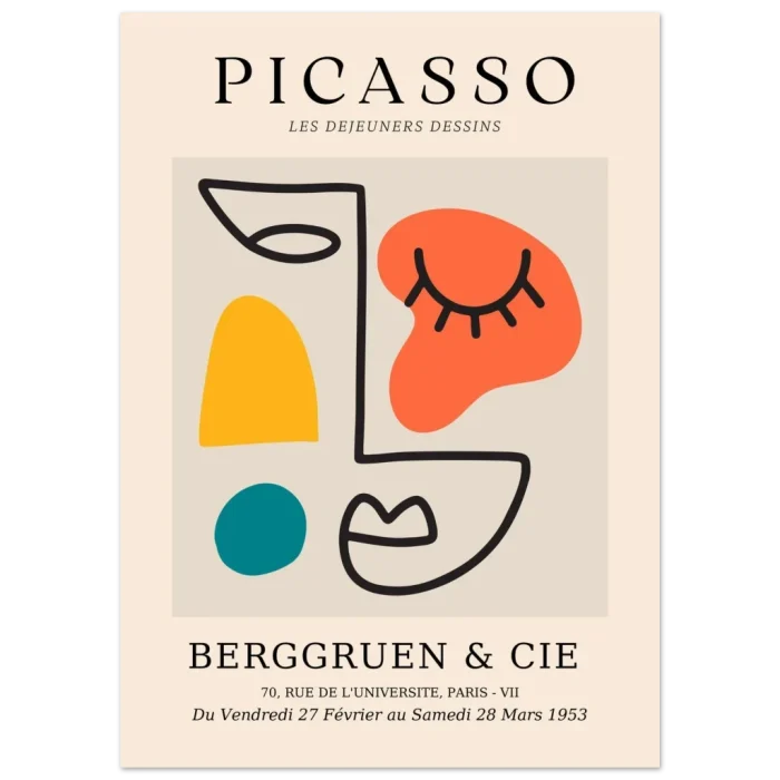 Abstract Picasso Exhibition Poster - Premium Matte Paper Print in Various Sizes - Image 4