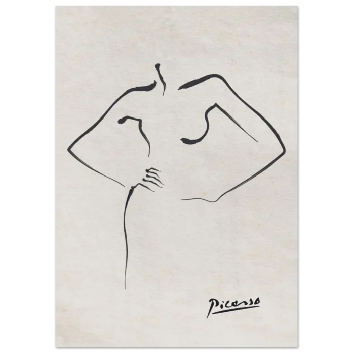 Minimalist Picasso Line Art Poster - Abstract Female Form in Various Sizes - Image 8