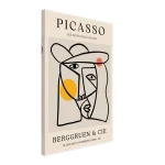 Abstract Picasso-Inspired Face Line Art Poster – Modern Cubist Wall Art Canvas with Playful Hues - Image 2