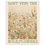 Don't Pick The Wildflowers - Vintage Botanical Art Print Poster on Premium Matte Paper - Image 5