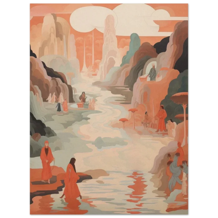 Abstract Horizon - Premium Matte Paper Poster with a Dreamy Desert Landscape Vibe - Image 2