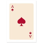 Bold Ace of Spades Card Art Semi-Glossy Poster - A Striking Statement Piece for Game Lovers