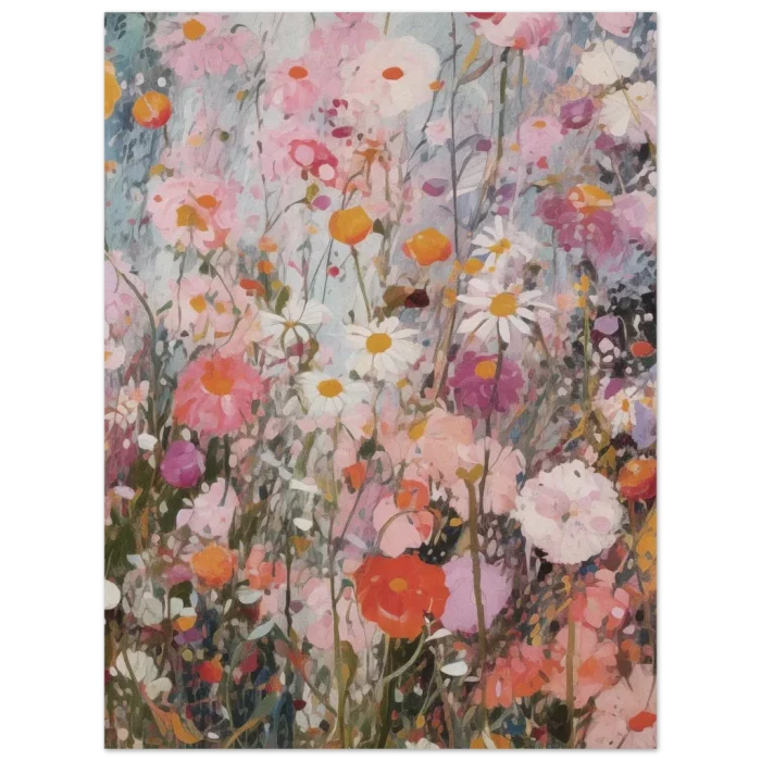 Abstract Wildflower Meadow Art Print - Premium Matte Paper Poster in Multiple Sizes - Image 6