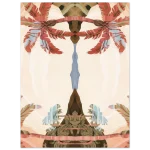 Abstract Oasis | Warm Hues Palm Tree Reflections - Premium Matte Paper Poster - Image 3