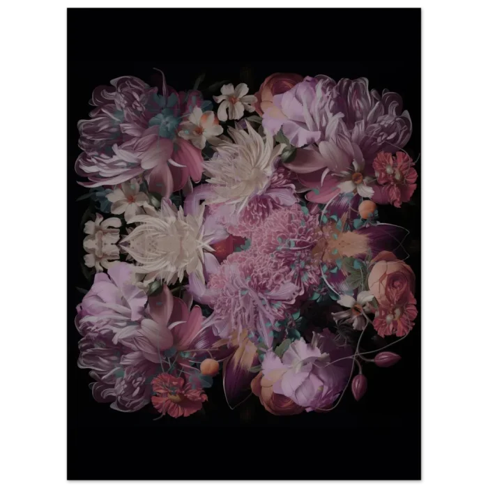 Mystical Midnight Bloom - Premium Matte Paper Poster (40 x 50 cm) for a Touch of Enchantment - Image 2