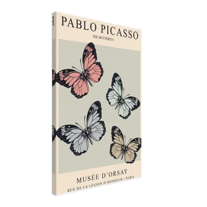 Picasso's The Butterfly – Elegant Pastel Butterfly Art Print | Modern Museum Wall Decor - Image 2