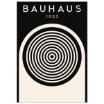 Bauhaus 1923 Geometric Arch Black & Cream Premium Matte Paper Poster