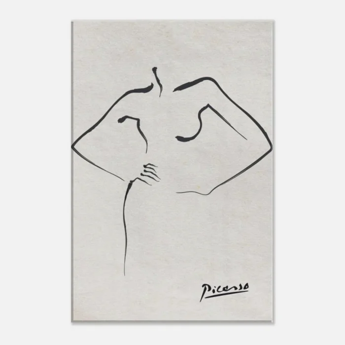 Picasso Minimalist Female Form Canvas Print – Elegant Black & White Line Art for Modern Interiors - Image 6