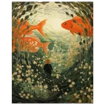 Enchanted Underwater Garden Art Print - Premium Matte Paper Poster