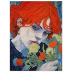 Redhead Reverie: Enigmatic Bloom 40x50 Premium Matte Paper Poster - Image 2