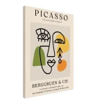 Abstract Picasso Face Line Art Print – Modern Minimalist Wall Art with Organic Shapes and Earth Tones - Image 5