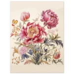 Vintage Botanical Peony & Butterfly Print - Premium Matte Paper Poster in Multiple Sizes - Image 2