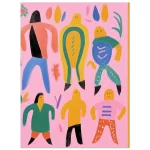 Abstract Joyful Figures 40 x 50 - Premium Matte Paper Poster in Vibrant Pink and Bold Hues - Image 4