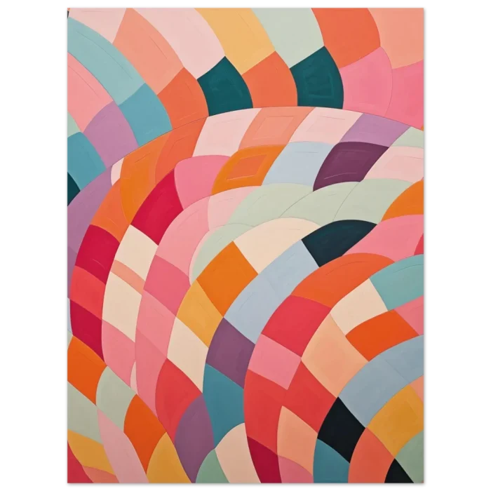 Abstract Swirls & Waves - Premium Matte Paper Poster, Vibrant Geometric Art in Your Choice of Six Sizes - Image 6