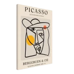 Abstract Picasso-Inspired Face Line Art Poster – Modern Cubist Wall Art Canvas with Playful Hues - Image 5