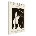 Picasso "The Kiss" Abstract Exhibition Poster – Timeless Black & White Cubist Art Canvas for Modern Spaces - Image 3