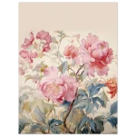 Chinoiserie Pink Peonies & Blue Leaves - Premium Matte Paper Poster, 40x50 cm (16x20") - Image 6