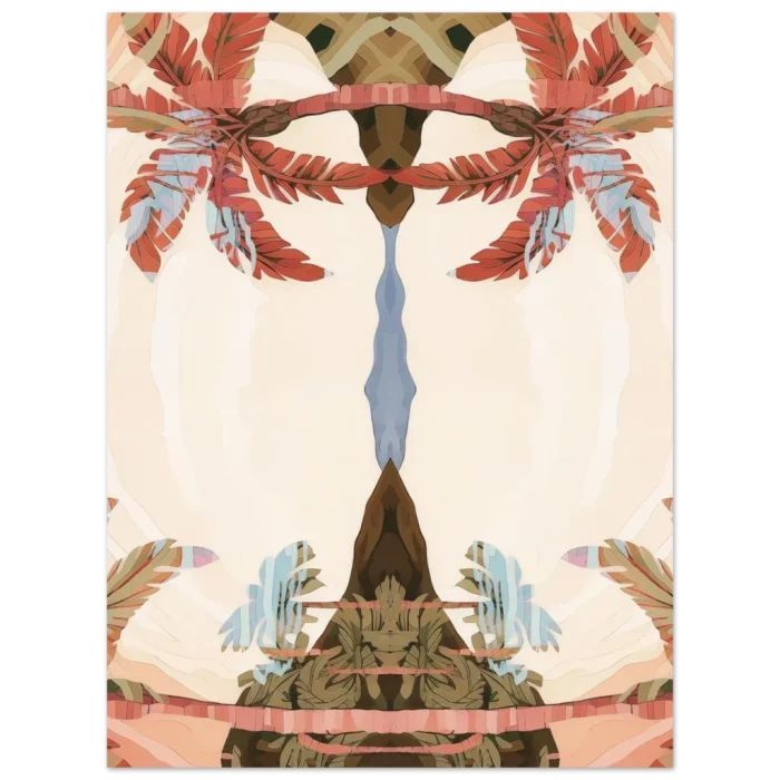 Abstract Oasis | Warm Hues Palm Tree Reflections - Premium Matte Paper Poster - Image 6