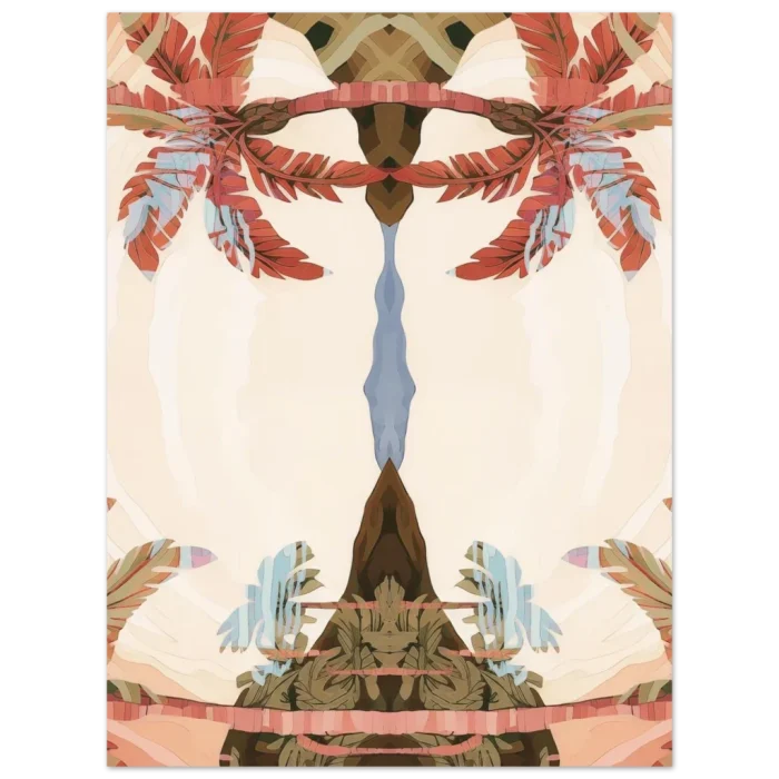 Abstract Oasis | Warm Hues Palm Tree Reflections - Premium Matte Paper Poster - Image 4