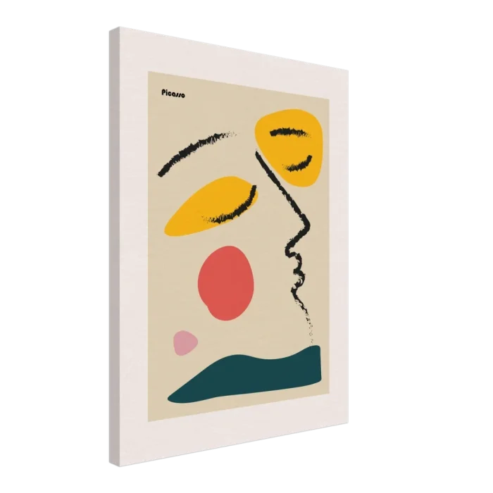 Abstract Picasso Face Poster – Modern Organic Shapes Wall Art with Bold Color Palette - Image 5