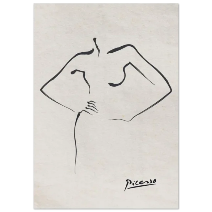 Minimalist Picasso Line Art Poster - Abstract Female Form in Various Sizes - Image 9